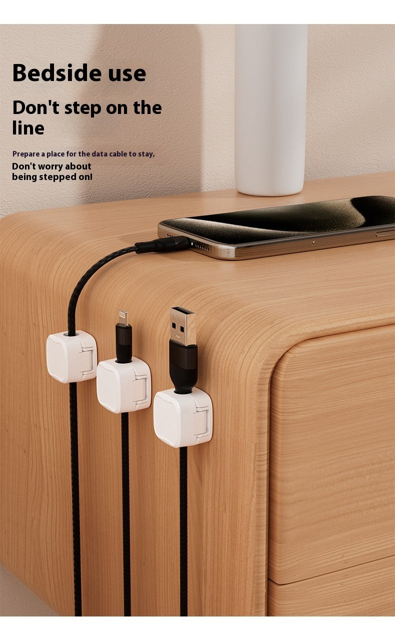 Magnetic Cable Clips - Under-Desk Cord Organizer